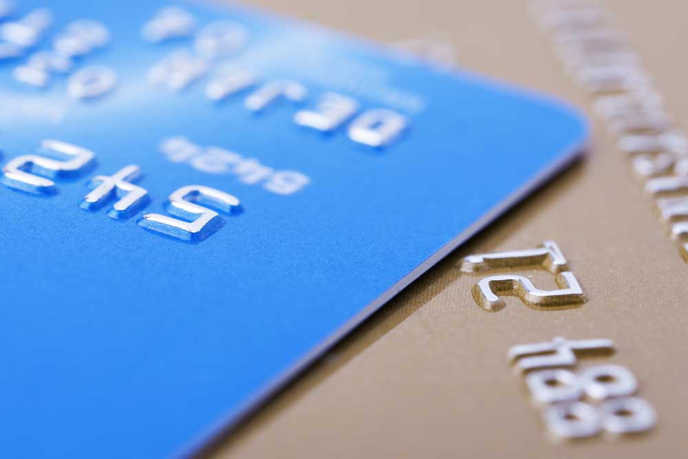 Close up image of credit cards