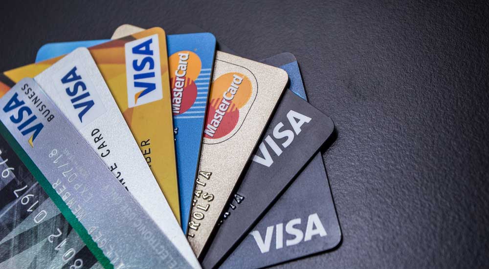 VISA and Mastercard credit cards