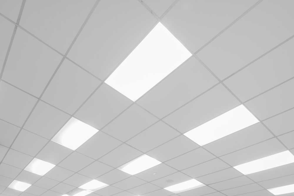 Ceiling light in an office